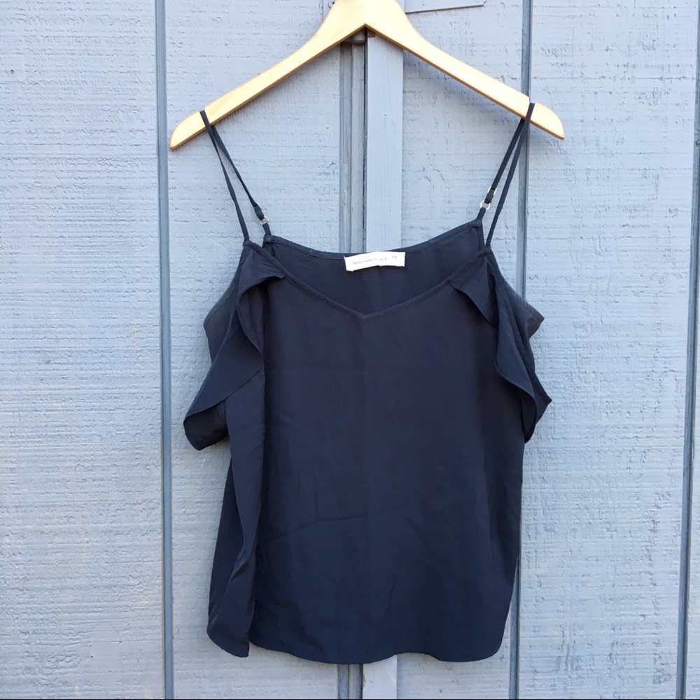 Abercrombie & Fitch Black Off Shoulder Top